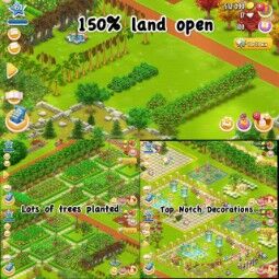 ⚡️🌳160 High LvL Hayday ⚡️🌳Top Notch Decorations with Super elegant Base design🌳⚡️Barn 6200⚡️🌳Silo 3500⚡️🌳Most Beautiful farm ⚡️🌳150% land open ⚡️🌳Townha 4