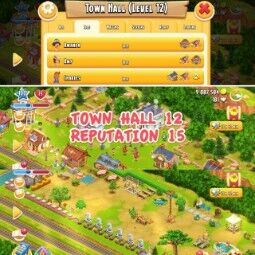 !!Elegant Base Design!!100Lvl Hayday account!!4800 barn storage!!1950 silo storage!!100% land Unlocked upperside!!Maximum building maxed!!Townhall 12 Reputation 4