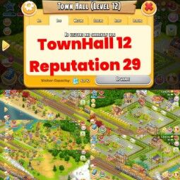 🍯🦋lvl 156 Hayday🦋🍯Big 4950 Celeiro com 4200 silo de armazenamento🦋🍯Terreno completo 140% aberto 🦋🍯top Decorações de entalhe com design🦋🍯de base super elegante Townhall 12 com 2 2