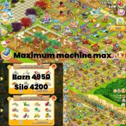 🍯🦋lvl 156 Hayday🦋🍯Big 4950 Celeiro com 4200 silo de armazenamento🦋🍯Terreno completo 140% aberto 🦋🍯top Decorações de entalhe com design🦋🍯de base super elegante Townhall 12 com 2 4