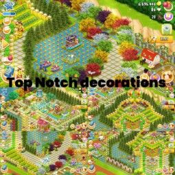 🍯🦋lvl 156 Hayday🦋🍯Big 4950 Celeiro com 4200 silo de armazenamento🦋🍯Terreno completo 140% aberto 🦋🍯top Decorações de entalhe com design🦋🍯de base super elegante Townhall 12 com 2 3