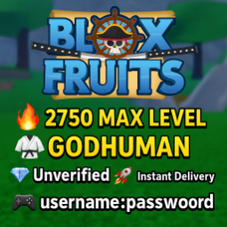 ๐๐ฅ Blox Fruits | โก๏ธ 2750 MAX LEVEL | ๐ฅ GODHUMAN | ๐ Unverified | ๐ Instant Delivery | ๐ฎ Full Access