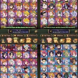 [Rank 77] Rank Gold | 75 GEMS +Purgatory Meliodas, Ultimate Escanor, Transcendent Ban, Rising Shield Heros collab, etc | All Accounts Unlinked | 0
