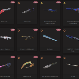 valorant account 254 ✫ very stacked account  ✫ 500k vp spent  ✫ vct karambit  ✫ kuronami set  ✫ exo set  ✫ mystbloon 2.0 set  ✫ rgx set  ✫ elderflame dagger thumbnail