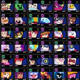 🖤 67 Brawlers 🖤 30.508 Trophies 🖤 61 Skins 🖤 9 Legends 🖤 16 Mythics 🖤 23 Epics 🖤 1776 Gold 🖤 16 Gems 🖤 1072 Blings 🖤 1