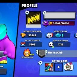 🖤 67 Brawlers 🖤 30.508 Trophies 🖤 61 Skins 🖤 9 Legends 🖤 16 Mythics 🖤 23 Epics 🖤 1776 Gold 🖤 16 Gems 🖤 1072 Blings 🖤 3