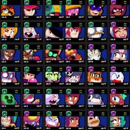 🖤 77 Brawlers 🖤 poderosos 49.312 Trofeos 🖤 120 skins 🖤 INCREÍBLES 10 Leyendas 23 Míticos 🖤 🖤 25 Epopeyas 🖤 2334 Oro 🖤 42 gemas 🖤 Joyas de 🖤 1930 🖤 fang Sandy 🖤 1