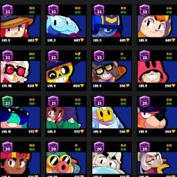 🖤 77 Brawlers 🖤 poderosos 49.312 Trofeos 🖤 120 skins 🖤 INCREÍBLES 10 Leyendas 23 Míticos 🖤 🖤 25 Epopeyas 🖤 2334 Oro 🖤 42 gemas 🖤 Joyas de 🖤 1930 🖤 fang Sandy 🖤 2