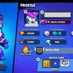🖤 77 Brawlers 🖤 poderosos 49.312 Trofeos 🖤 120 skins 🖤 INCREÍBLES 10 Leyendas 23 Míticos 🖤 🖤 25 Epopeyas 🖤 2334 Oro 🖤 42 gemas 🖤 Joyas de 🖤 1930 🖤 fang Sandy 🖤 3