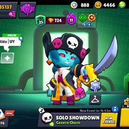 👑 79 Brawlers 👑 35.137 Trofeos 👑 74 skins 👑 10 Leyendas 25 Míticas 👑 👑 25 Epopeyas 👑 4466 Oro 👑 77 Gemas 👑 888 Joyas 👑 0