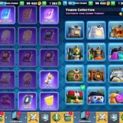 👑KT 14 👑 6761 Trophy 👑 50 LVL 👑 110 Cards 👑 43 Emotes 👑 1365 Gems 99 k Gold 👑 3