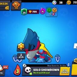 👑 60 Brawlers 👑 24.324 Trophies 👑 76 Skins 👑 6 Legends 👑 10 Mythics 👑 25 Epics 👑 775 Gold 👑 16 Gems 👑 38 Blings 👑 0