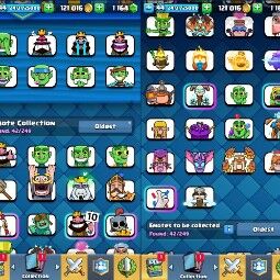 👑KT 14 👑 6791 Trophy 👑 44 LVL 👑 109 Cards 👑 42 Emotes 👑 121k Gold👑 2