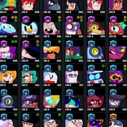👑 70 Brawlers 👑 23.616 Trophies 👑 56 Skins 👑 6 Legends 👑 20 Mythics 👑 25 Epics 👑 1145 Gold 👑 3 Gems 👑 813 Blings 👑 1