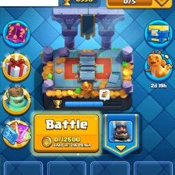 👑KT 14 👑 6338 Trophy 👑 44 LVL 👑 107 Cards 👑 85 Emotes 👑 95 Gems 👑 65K Gold👑 0