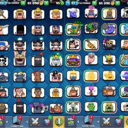 👑KT 14 👑 6338 Trophy 👑 44 LVL 👑 107 Cards 👑 85 Emotes 👑 95 Gems 👑 65K Gold👑 2