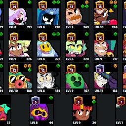 👑 70 Brawlers 👑 22.936 Trophies 👑 28 Skins 👑 7 Legends 👑 20 Mythics 👑 24 Epics 👑 364 Gold 👑 94 Gems 👑 2078 Blings 👑 2