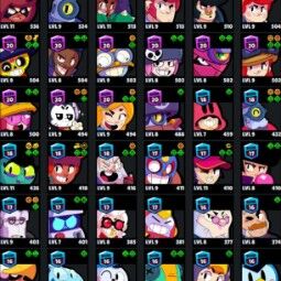 👑 80 Brawlers 👑 30.290 Trophies 👑 78 Skins 👑 10 Legends 👑 25 Mythics 👑 26 Epics 👑 24817 Gold 👑 85 Gems 👑 3036 Blings 👑 1
