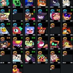 👑 80 Brawlers 👑 30.290 Trophies 👑 78 Skins 👑 10 Legends 👑 25 Mythics 👑 26 Epics 👑 24817 Gold 👑 85 Gems 👑 3036 Blings 👑 2