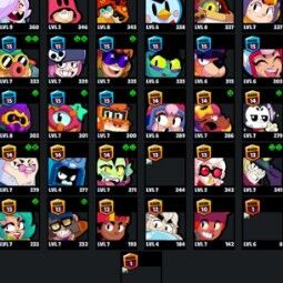 👑 79 Brawlers 👑 31.792 Trophies 👑 87 Skins 👑 10 Legends 👑 25 Mythics 👑 25 Epics 👑 625 Gold 👑 6 Gems 👑 989 Blings 👑 2