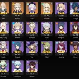 👑 ÁSIA 👑 AR 50 👑 5x Cinco Estrelas 👑 21 Chars 👑 Qiqi 👑 albedo 👑 Jean 👑 0