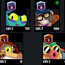 👑 58 Brawlers 👑 20.610 Trophies 👑 57 Skins 👑 5 Legends 👑 11 Mythics 👑 23 Epics 👑 1249 Gold 👑 27 Gems 👑 1243 Blings 👑 2