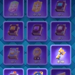 👑KT 14 👑 6531 Trophy 👑 43 LVL 👑 107 Cards 👑 44 Emotes 👑 593 Gems 👑 211 k Gold 👑 3