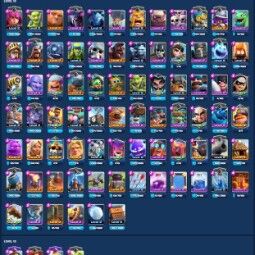 👑KT 14 👑 6447 Trophy 👑 45 LVL 👑 110 Cards 👑 43 Emotes 👑 1444 Gems 👑 8 k Gold 👑 1