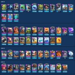 👑KT 14 👑 6750 Trophy 👑 44 LVL 👑 107 Cards 👑 33 Emotes 👑 2845 Gems 👑 116 k Gold 👑 1