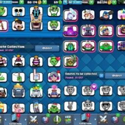 👑KT 14 👑 6000 Trophy 👑 42 LVL 👑 114 Cards 👑 37 Emotes 👑 69 Gems 👑 80K Gold👑 2