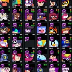 👑 69 Brawlers 👑 32.664 Trophies 👑 57 Skins 👑 5 Legends 👑 19 Mythics 👑 26 Epics 👑 8251 Gold 👑 92 Gems 👑 5202 Blings 👑 1