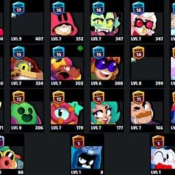 👑 69 Brawlers 👑 32.664 Trophies 👑 57 Skins 👑 5 Legends 👑 19 Mythics 👑 26 Epics 👑 8251 Gold 👑 92 Gems 👑 5202 Blings 👑 2