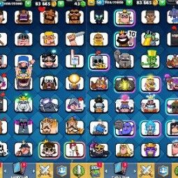 👑KT 14 👑 6856 Trophy 👑 50 LVL 👑 110 Cards 👑 102 Emotes 👑 43 Gems 👑 83 k Gold 👑 2