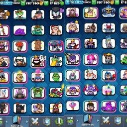 👑KT 15 👑 8082 Trofeo 👑 55 lvl 👑 115 Cartas 👑 92 gestos 👑 17629 gemas 👑 207 k Oro 👑 2