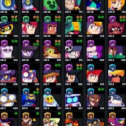 👑 64 Brawlers 👑 25.706 Trophies 👑 78 Skins 👑 8 Legends 👑 12 Mythics 👑 25 Epics 👑 1938 Gold 👑 69 Gems 👑 2274 Blings 👑 1