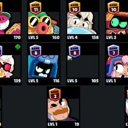 👑 63ブロウラー22.656 👑トロフィー62 👑スキン👑 2レジェンド👑 16 👑神話26エピック292 👑ゴールド👑 121虹のダイヤ👑 3919ブリンブリン 👑 2