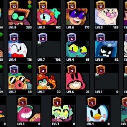 👑 71 Brawlers 👑 20.984 Trophies 👑 49 Skins 👑 5 Legends 👑 21 Mythics 👑 26 Epics 👑 646 Gold 👑 28 Gems 👑 660 Blings 👑 2
