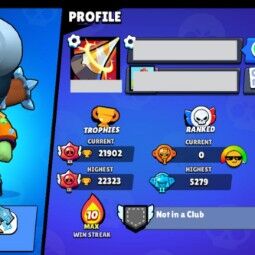 👑 64 Brawlers 👑 21.902 Trophies 👑 71 Skins 👑 3 Legends 👑 17 Mythics 👑 25 Epics 👑 7615 Gold 👑 36 Gems 👑 1927 Blings 👑 3