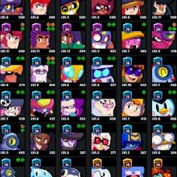 👑 64 Brawlers 👑 21.902 Trophies 👑 71 Skins 👑 3 Legends 👑 17 Mythics 👑 25 Epics 👑 7615 Gold 👑 36 Gems 👑 1927 Blings 👑 1