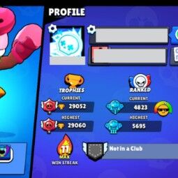 👑 77 Brawlers 👑 29.052 Trophies 👑 88 Skins 👑 9 Legends 👑 23 Mythics 👑 26 Epics 👑 4269 Gold 👑 41 Gems 👑 5465 Blings 👑 3