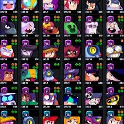 👑 77 Brawlers 👑 29.052 Trophies 👑 88 Skins 👑 9 Legends 👑 23 Mythics 👑 26 Epics 👑 4269 Gold 👑 41 Gems 👑 5465 Blings 👑 1