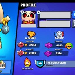 👑 74 Brawlers 👑 27.763 Trophies 👑 78 Skins 👑 9 Legends 👑 20 Mythics 👑 26 Epics 👑 668 Gold 👑 111 Gems 👑 789 Blings 👑 3