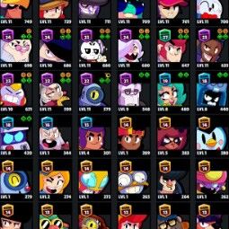 👑 74 Brawlers 👑 27.763 Trophies 👑 78 Skins 👑 9 Legends 👑 20 Mythics 👑 26 Epics 👑 668 Gold 👑 111 Gems 👑 789 Blings 👑 1