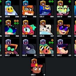 👑 67 Brawlers 👑 26.281 Trophies 👑 29 Skins 👑 7 Legends 👑 20 Mythics 👑 21 Epics 👑 44380 Gold 👑 197 Gems 👑 7976 Blings 👑 2