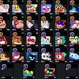 👑 76 brawlers 👑 25.864 troféus 👑 64 Skins 👑 8 Lendas 👑 23 Míticos 👑 26 Épicos 👑 4010 gold 👑 68 gemas 👑 7468 Blings 👑 2