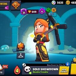 👑 82 Brawlers 👑 24.586 Trophies 👑 90 Skins 👑 11 Legends 👑 26 Mythics 👑 26 Epics 👑 4834 Gold 👑 142 Gems 👑 5635 Blings 👑 0