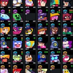 👑 61 Brawlers 👑 21.389 Trophies 👑 71 Skins 👑 5 Legends 👑 14 Mythics 👑 23 Epics 👑 1905 Gold 👑 39 Gems 👑 5913 Blings 👑 1