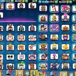 👑KT 14 👑 6451 Trophy 👑 51 LVL 👑 109  Cards 👑 77 Emotes 👑 38 Gems 👑 40 k Gold 👑 2