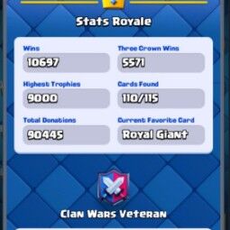 👑KT 15 👑 9000 Trophy 👑 57 LVL 👑 110 Cards 👑 88 Emotes 👑 263 Gems 👑 874 k Gold 👑 4