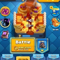 👑 キングタワー 15 👑 8695 トロフィー 👑 56 LV 👑 115 カード 👑 146 エモート 👑 355 虹のダイヤ 👑 2,82 kk ゴールド 👑 0